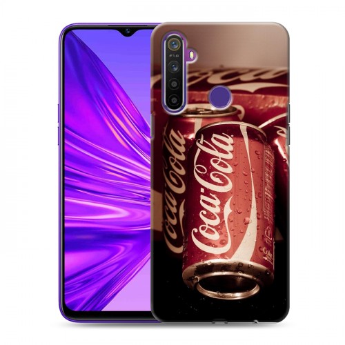 Дизайнерский силиконовый чехол для Realme 5 Coca-cola