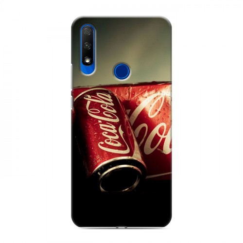 Дизайнерский силиконовый с усиленными углами чехол для Huawei Honor 9X Coca-cola