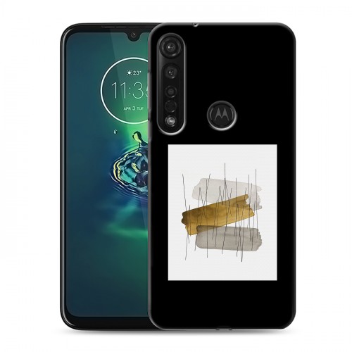 Дизайнерский силиконовый с усиленными углами чехол для Motorola Moto G8 Plus Стильные абстракции