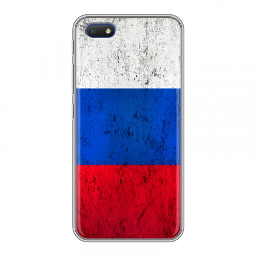 Дизайнерский пластиковый чехол для Alcatel 1V (2019) Российский флаг