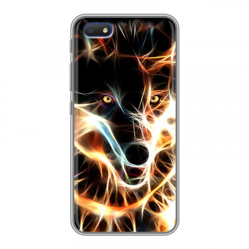 Дизайнерский пластиковый чехол для Alcatel 1V (2019) Пламенные животные