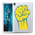 Полупрозрачный дизайнерский силиконовый чехол для Huawei MediaPad M6 10.8 Флаг Украины