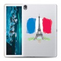 Полупрозрачный дизайнерский пластиковый чехол для Huawei MediaPad M6 10.8 Флаг Франции