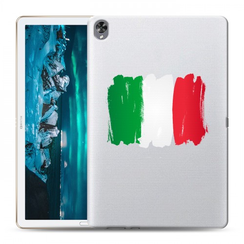 Полупрозрачный дизайнерский пластиковый чехол для Huawei MediaPad M6 10.8 Флаг Италии