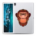 Полупрозрачный дизайнерский пластиковый чехол для Huawei MediaPad M6 10.8 Прозрачные обезьяны