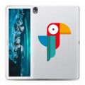 Полупрозрачный дизайнерский пластиковый чехол для Huawei MediaPad M6 10.8 Прозрачные попугаи