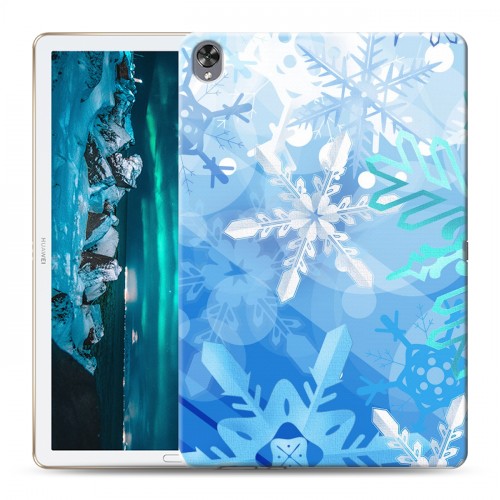 Дизайнерский силиконовый чехол для Huawei MediaPad M6 10.8 Снежинки