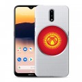 Полупрозрачный дизайнерский силиконовый чехол для Nokia 2.3 флаг Киргизии