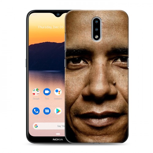 Дизайнерский силиконовый с усиленными углами чехол для Nokia 2.3 Барак Обама