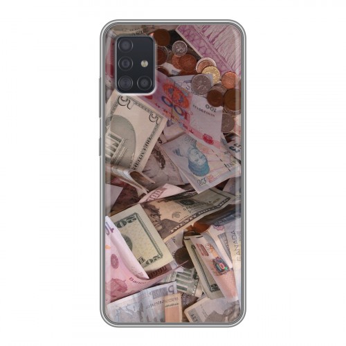 Дизайнерский силиконовый чехол для Samsung Galaxy A51 Текстуры денег