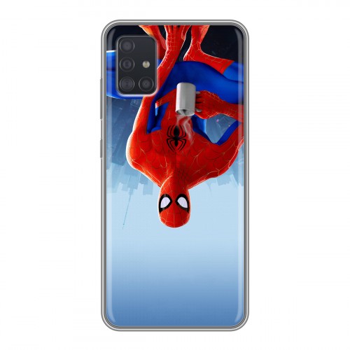 Дизайнерский силиконовый чехол для Samsung Galaxy A51 Человек-паук : Через вселенные