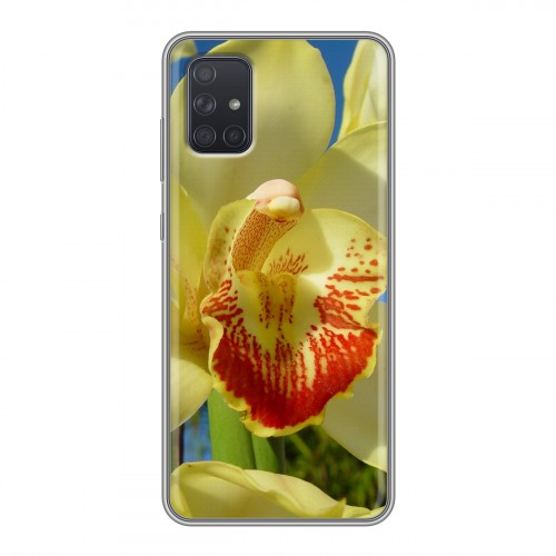Дизайнерский силиконовый чехол для Samsung Galaxy A71 Орхидеи