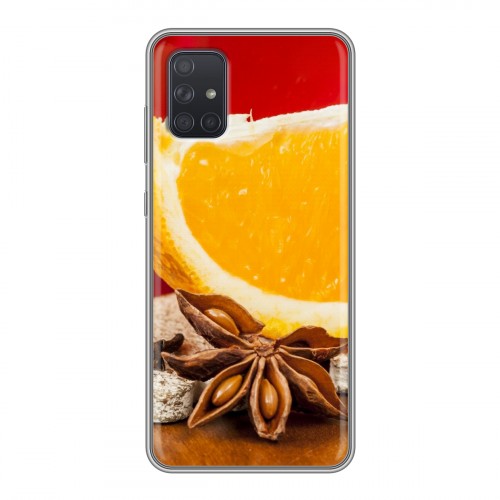 Дизайнерский силиконовый чехол для Samsung Galaxy A71 Апельсины