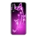 Дизайнерский силиконовый чехол для Huawei Y9s Бабочки фиолетовые