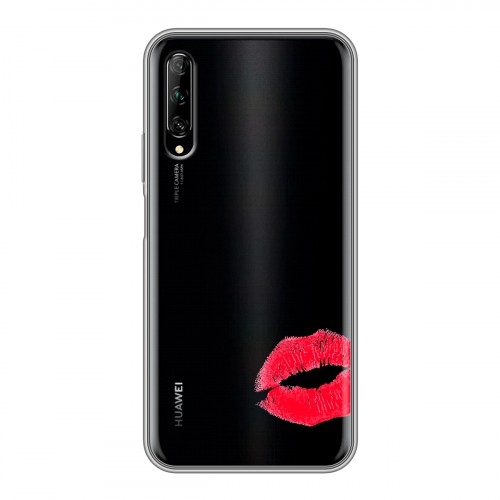 Полупрозрачный дизайнерский силиконовый чехол для Huawei Y9s Прозрачные поцелуи