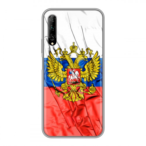 Дизайнерский пластиковый чехол для Huawei Y9s Российский флаг