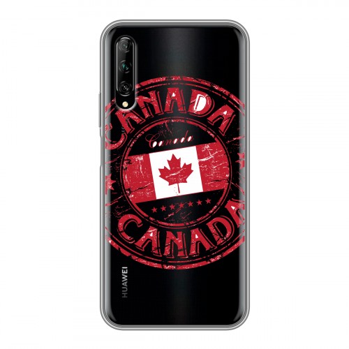 Полупрозрачный дизайнерский пластиковый чехол для Huawei Y9s Флаг Канады