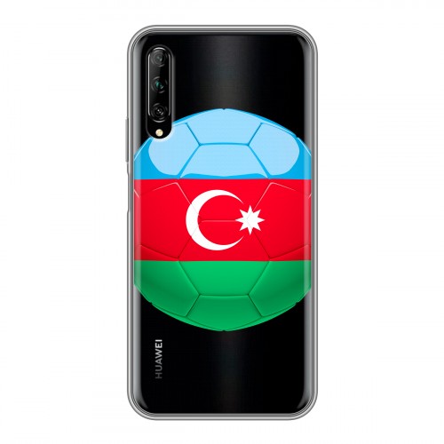 Полупрозрачный дизайнерский пластиковый чехол для Huawei Y9s Флаг Азербайджана