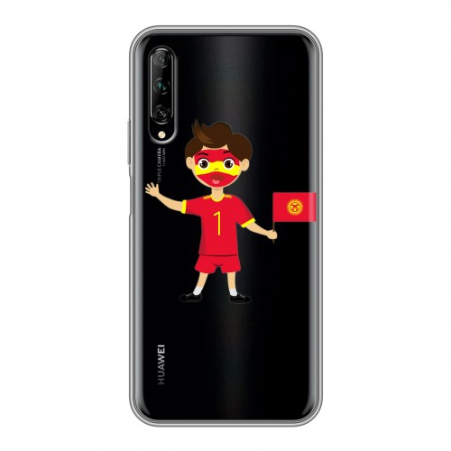 Полупрозрачный дизайнерский силиконовый чехол для Huawei Y9s флаг Киргизии