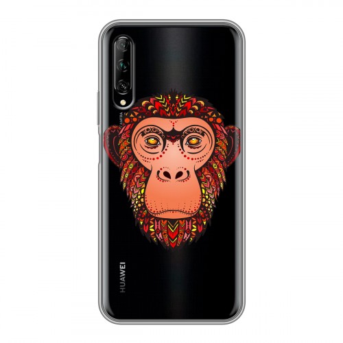 Полупрозрачный дизайнерский пластиковый чехол для Huawei Y9s Прозрачные обезьяны