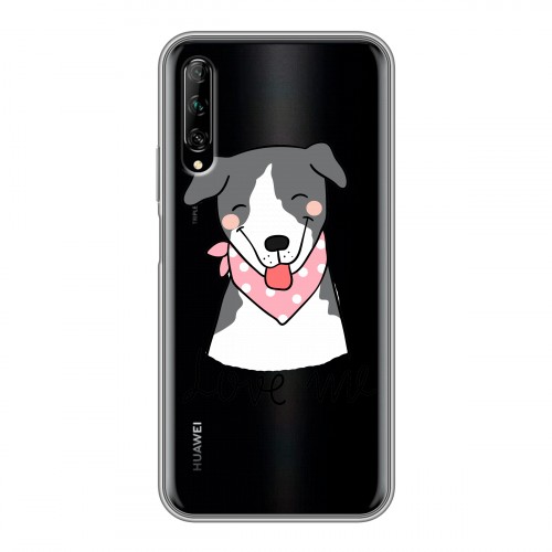 Полупрозрачный дизайнерский пластиковый чехол для Huawei Y9s Прозрачные щенки