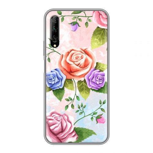 Дизайнерский пластиковый чехол для Huawei Y9s Романтик цветы