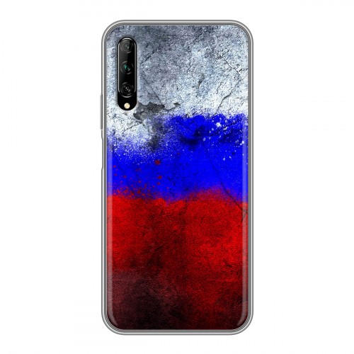 Дизайнерский силиконовый чехол для Huawei Y9s Российский флаг