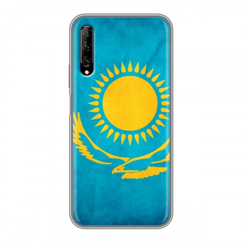 Дизайнерский пластиковый чехол для Huawei Y9s Флаг Казахстана