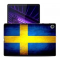 Дизайнерский силиконовый чехол для Lenovo Tab M10 Plus флаг Швеции