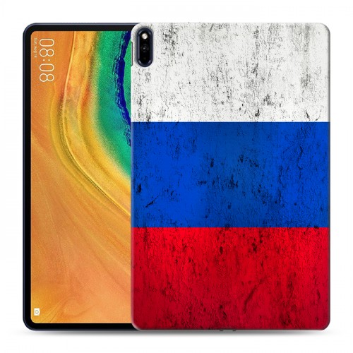 Дизайнерский силиконовый с усиленными углами чехол для Huawei MatePad Pro Российский флаг