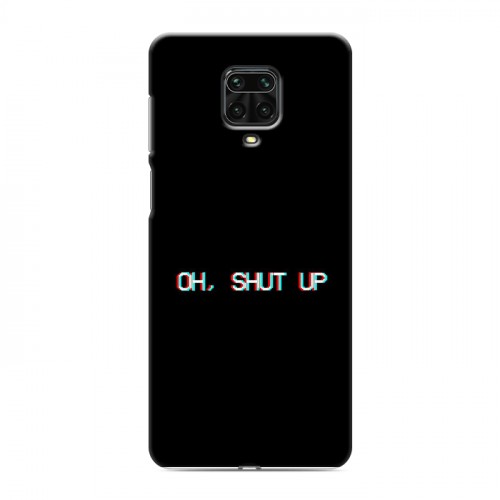 Дизайнерский силиконовый чехол для Xiaomi Redmi Note 9 Pro Минимализм на черном