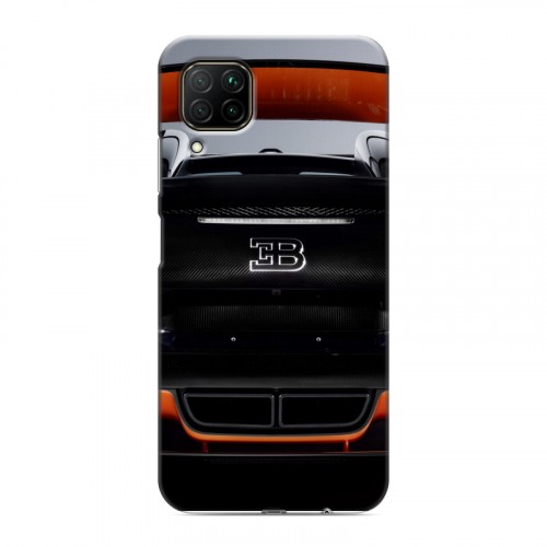 Дизайнерский силиконовый с усиленными углами чехол для Huawei P40 Lite Bugatti