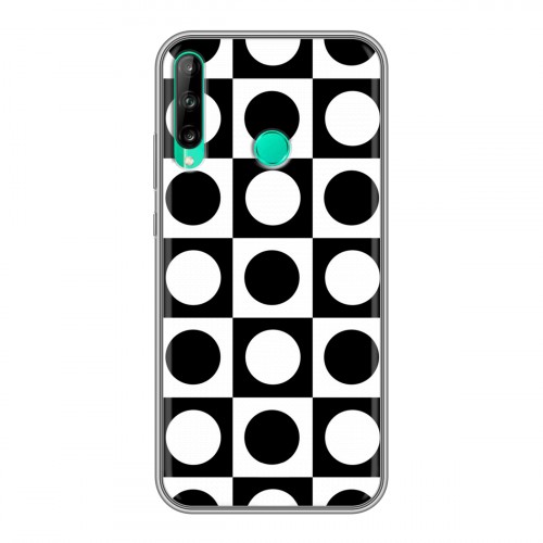 Дизайнерский пластиковый чехол для Huawei P40 Lite E Черно-белые фантазии