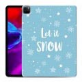 Дизайнерский пластиковый чехол для Ipad Pro 12.9 (2020) снежинки