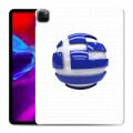 Полупрозрачный дизайнерский пластиковый чехол для Ipad Pro 12.9 (2020) флаг греции