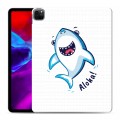 Полупрозрачный дизайнерский пластиковый чехол для Ipad Pro 12.9 (2020) Прозрачные акулы