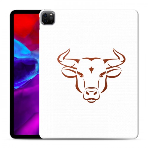 Полупрозрачный дизайнерский пластиковый чехол для Ipad Pro 12.9 (2020) Прозрачные быки