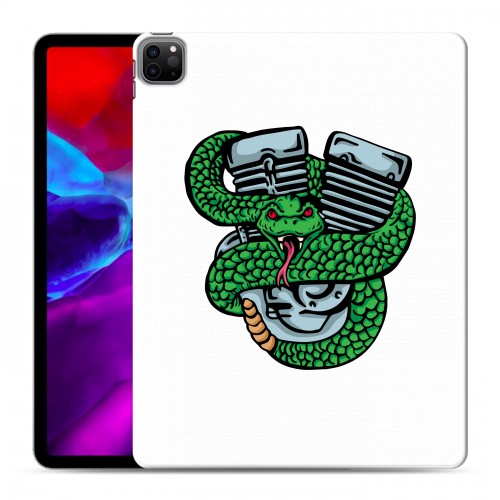 Полупрозрачный дизайнерский пластиковый чехол для Ipad Pro 12.9 (2020) Прозрачные змеи