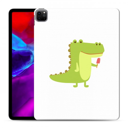 Полупрозрачный дизайнерский пластиковый чехол для Ipad Pro 12.9 (2020) Прозрачные крокодилы