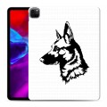 Полупрозрачный дизайнерский пластиковый чехол для Ipad Pro 12.9 (2020) Прозрачные собаки