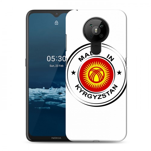 Полупрозрачный дизайнерский пластиковый чехол для Nokia 5.3 флаг Киргизии