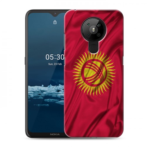 Дизайнерский пластиковый чехол для Nokia 5.3 Флаг Киргизии
