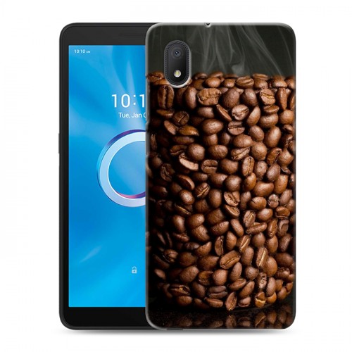 Дизайнерский силиконовый чехол для Alcatel 1B (2020) кофе текстуры