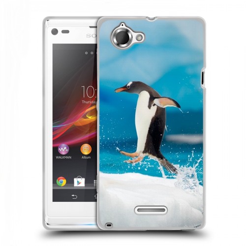 Дизайнерский пластиковый чехол для Sony Xperia L Пингвины