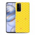 Дизайнерский силиконовый с усиленными углами чехол для Huawei Honor 30 Пчелиные узоры