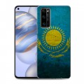 Дизайнерский силиконовый с усиленными углами чехол для Huawei Honor 30 Флаг Казахстана