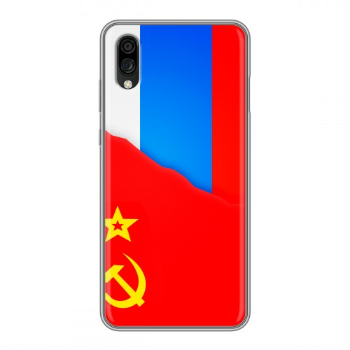 Дизайнерский силиконовый чехол для ZTE Blade A5 (2020) Флаг СССР 