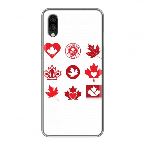 Дизайнерский силиконовый чехол для ZTE Blade A5 (2020) Флаг Канады