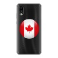 Полупрозрачный дизайнерский пластиковый чехол для ZTE Blade A5 (2020) Флаг Канады