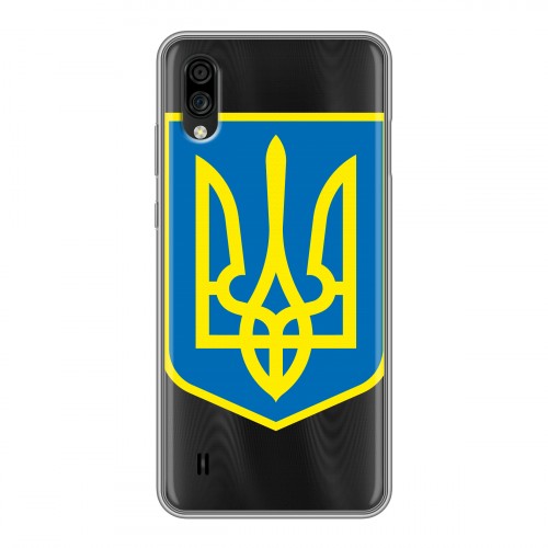 Полупрозрачный дизайнерский пластиковый чехол для ZTE Blade A5 (2020) Флаг Украины